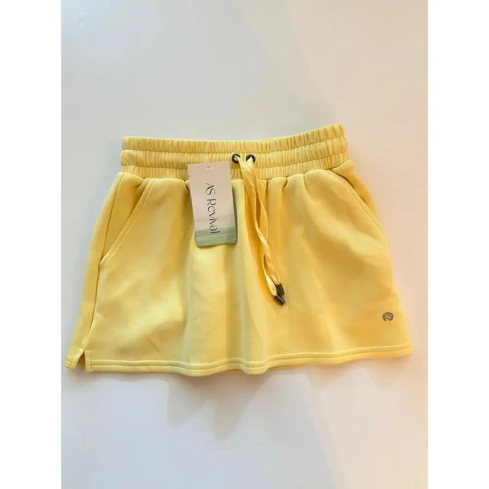 AS Revival Lemon Soft Lounge Skort XS NWT